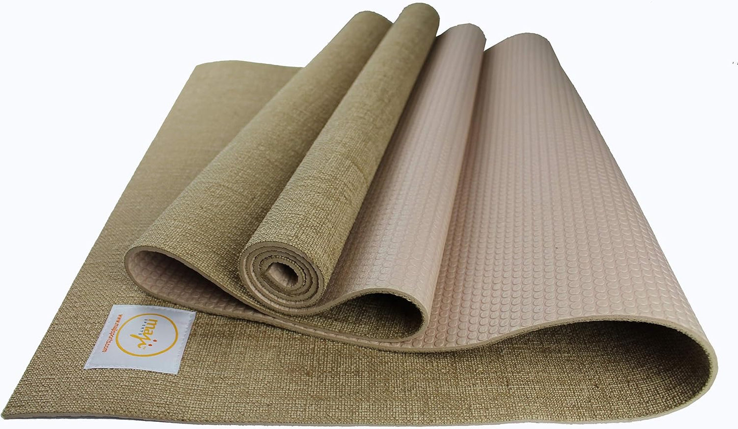 Maji Sports Jute Premium Eco Yoga Mat + Foot Massager (7.5cm x 17.5cm
